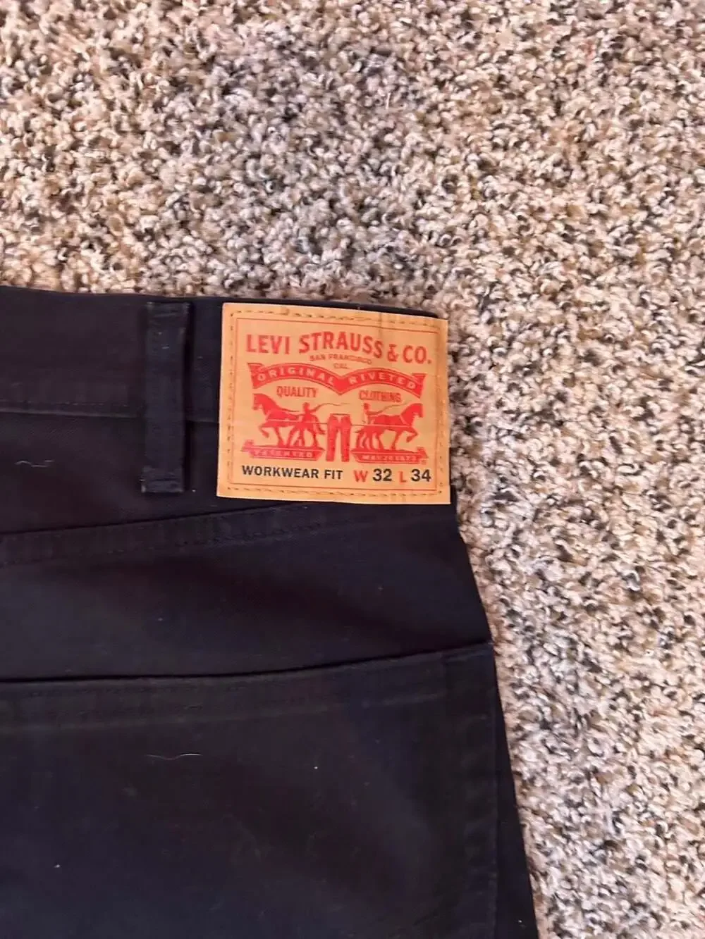 Levi's Workwear Fit Size 32x34 Black Utility Pants